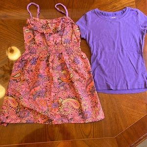Girls Two piece Flowy Dress with T-shirt underneath